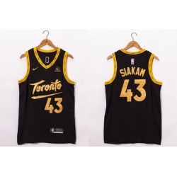 Men Toronto Raptors 43 Pascal Siakam Black 2021 Nike City Edition Swingman Jersey With The Sponsor Logo