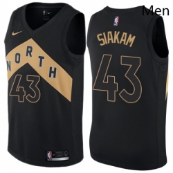 Mens Nike Toronto Raptors 43 Pascal Siakam Swingman Black NBA Jersey City Edition