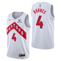 Men's Toronto Raptors #4 Scottie Barnes Association Edition White Jersey