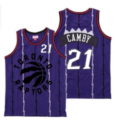 Raptors 21 Marcus Camby Purple Retro Jersey