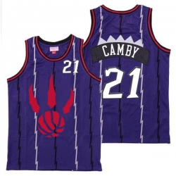 Raptors 21 Marcus Camby Purple Throwback Jerseys