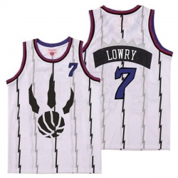 Raptors 7 Kyle Lowry White Throwback Jersey