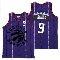 Raptors 9 Serge Ibaka Purple Retro Jersey 4