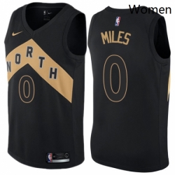 Womens Nike Toronto Raptors 0 CJ Miles Swingman Black NBA Jersey City Edition 