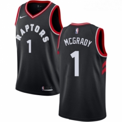 Womens Nike Toronto Raptors 1 Tracy Mcgrady Swingman Black Alternate NBA Jersey Statement Edition