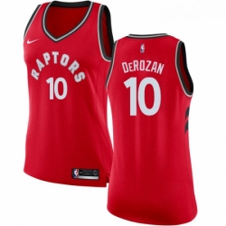 Womens Nike Toronto Raptors 10 DeMar DeRozan Swingman Red Road NBA Jersey Icon Edition