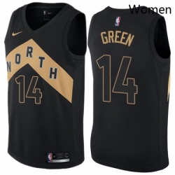 Womens Nike Toronto Raptors 14 Danny Green Swingman Black NBA Jersey City Edition 