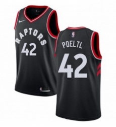 Womens Nike Toronto Raptors 42 Jakob Poeltl Authentic Black Alternate NBA Jersey Statement Edition