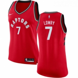 Womens Nike Toronto Raptors 7 Kyle Lowry Swingman Red Road NBA Jersey Icon Edition