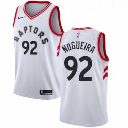 Womens Nike Toronto Raptors 92 Lucas Nogueira Swingman White NBA Jersey Association Edition