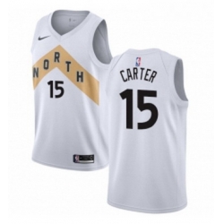 Youth Nike Toronto Raptors 15 Vince Carter Swingman White NBA Jersey City Edition