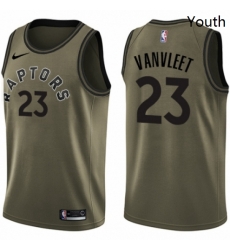 Youth Nike Toronto Raptors 23 Fred VanVleet Swingman Green Salute to Service NBA Jersey 