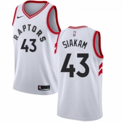 Youth Nike Toronto Raptors 43 Pascal Siakam Swingman White NBA Jersey Association Edition