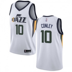 Jazz  10 Mike Conley White Basketball Swingman Association Edition Jersey