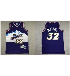 Jazz 32 Karl Malone Purple Hardwood Classics Jersey