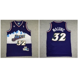 Jazz 32 Karl Malone Purple Hardwood Classics Jersey