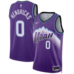 Men Utah Jazz 0 Taylor Hendricks Purple 2025 Icon Edition Stitched Basketball Jersey Men Utah Jazz 0 Taylor Hendricks Purple 2025 Icon Edition Stitched Basketball Jersey