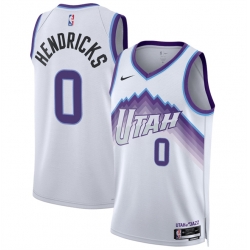 Men Utah Jazz 0 Taylor Hendricks White 2025 Association Edition Stitched Basketball Jersey Men Utah Jazz 0 Taylor Hendricks White 2025 Association Edition Stitched Basketball Jersey
