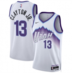 Men Utah Jazz 13 Walter Clayton Jr  White 2025 Association Edition Stitched Basketball Jersey Men Utah Jazz 13 Walter Clayton Jr  White 2025 Association Edition Stitched Basketball Jersey