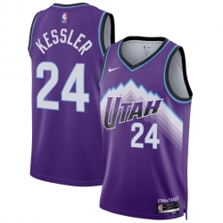 Men Utah Jazz 24 Walker Kessler Purple 2025 Icon Edition Stitched Basketball Jersey Men Utah Jazz 24 Walker Kessler Purple 2025 Icon Edition Stitched Basketball Jersey