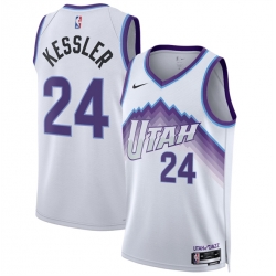 Men Utah Jazz 24 Walker Kessler White 2025 Association Edition Stitched Basketball Jersey Men Utah Jazz 24 Walker Kessler White 2025 Association Edition Stitched Basketball Jersey