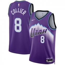Men Utah Jazz 8 Isaiah Collier Purple 2025 Icon Edition Stitched Basketball Jersey Men Utah Jazz 8 Isaiah Collier Purple 2025 Icon Edition Stitched Basketball Jersey