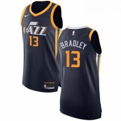 Mens Nike Utah Jazz 13 Tony Bradley Authentic Navy Blue Road NBA Jersey Icon Edition 