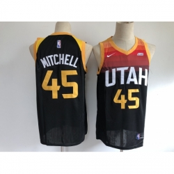 Men's Utah Jazz #45 Donovan Mitchell Nike Black City Player Jersey