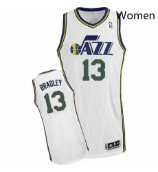 Womens Adidas Utah Jazz 13 Tony Bradley Authentic White Home NBA Jersey 