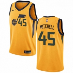 Womens Nike Utah Jazz 45 Donovan Mitchell Authentic Gold NBA Jersey Statement Edition 