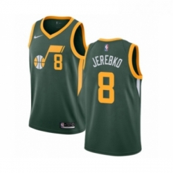 Womens Nike Utah Jazz 8 Jonas Jerebko Green Swingman Jersey Earned Edition 