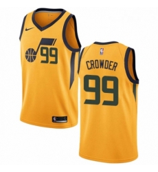 Womens Nike Utah Jazz 99 Jae Crowder Authentic Gold NBA Jersey Statement Edition 