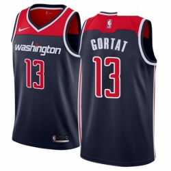 Mens Nike Washington Wizards 13 Marcin Gortat Authentic Navy Blue NBA Jersey Statement Edition