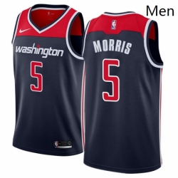 Mens Nike Washington Wizards 5 Markieff Morris Authentic Navy Blue NBA Jersey Statement Edition 