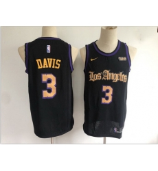 Lakers 3 Anthony Davis Black Nike Swingman Jersey