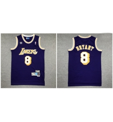 Lakers 8 Kobe Bryant Purple Hardwood Classics Jersey