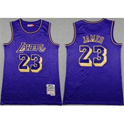 Men Los Angeles Lakers 23 LeBron James Purple Thowback Stitched Basketball Jersey Men Los Angeles Lakers 23 LeBron James Purple Thowback Stitched Basketball Jersey