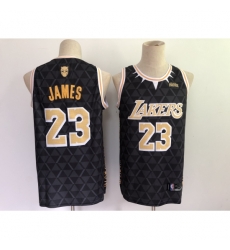 Men's Los Angeles Lakers #23 LeBron James Black Panther Limiter Jersey