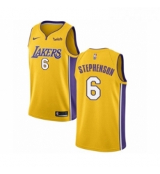 Youth Los Angeles Lakers 6 Lance Stephenson Swingman Gold Basketball Jersey Icon Edition 