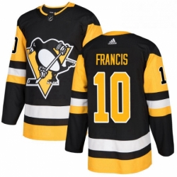 Mens Adidas Pittsburgh Penguins 10 Ron Francis Premier Black Home NHL Jersey 