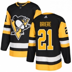 Mens Adidas Pittsburgh Penguins 21 Michel Briere Premier Black Home NHL Jersey 