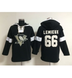 NHL Pittsburgh Penguins #66 Mario Lemieux black[pullover hooded sweatshirt]