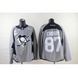 NHL Pittsburgh Penguins #87 Sidney Crosby grey jerseys