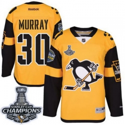 Penguins #30 Matt Murray Gold 2017 Stadium Series Stanley Cup Finals Champions Stitched NHL Jersey