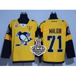 Penguins #71 Evgeni Malkin Gold 2017 Stadium Series Stanley Cup Finals Champions Stitched NHL Jersey