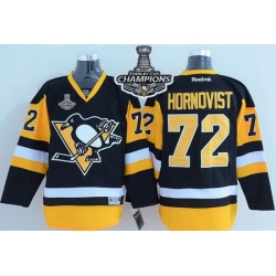 Penguins #72 Patric Hornqvist Black Alternate 2017 Stanley Cup Finals Champions Stitched NHL Jersey