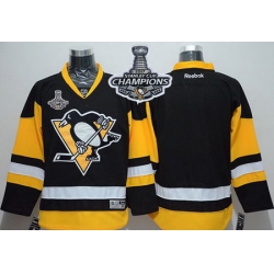 Penguins Blank Black Alternate 2017 Stanley Cup Finals Champions Stitched NHL Jersey