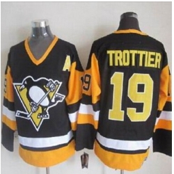 Pittsburgh Penguins #19 Bryan Trottier Black CCM Throwback Stitched NHL Jersey