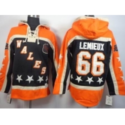 Pittsburgh Penguins #66 Mario Lemieux Black All Star Stitched NHL Sawyer Hooded Sweatshirt