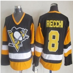 Pittsburgh Penguins #8 Mark Recchi Black CCM Throwback Stitched NHL Jersey